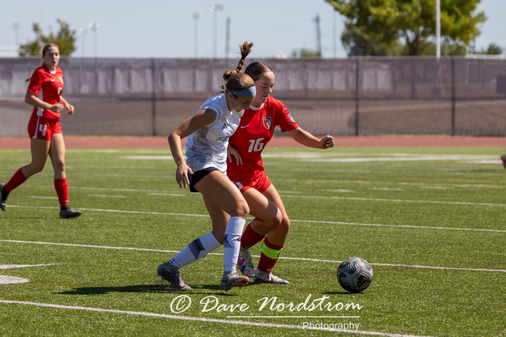 Olivia Leddy playing soccer