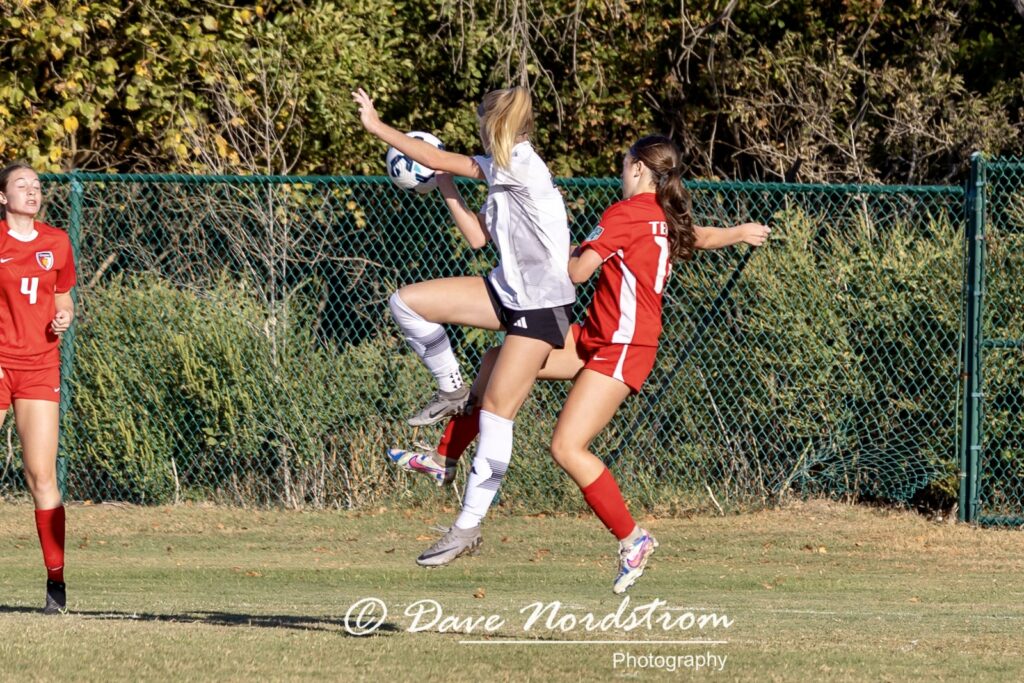 Olivia Leddy playing soccer