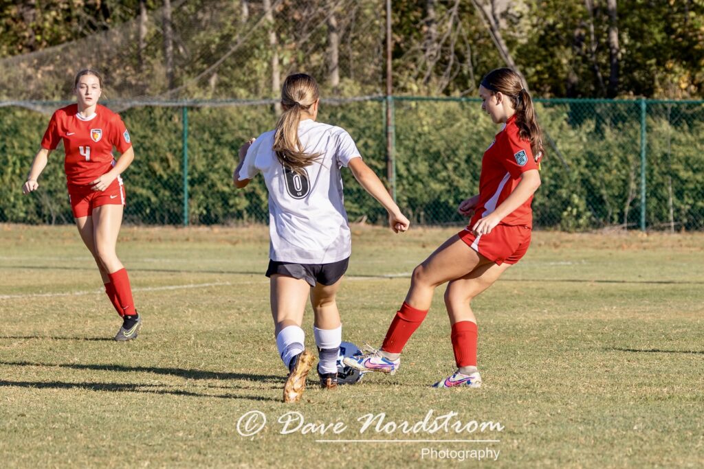 Olivia Leddy playing soccer