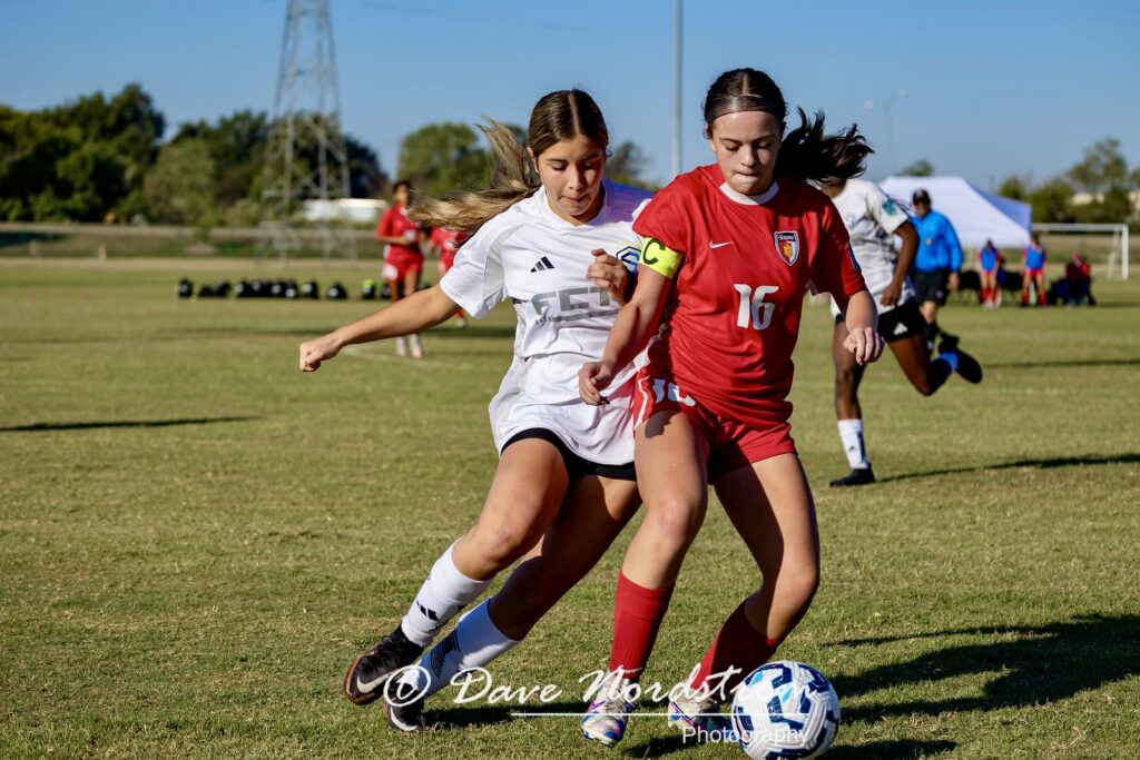 Olivia Leddy playing soccer