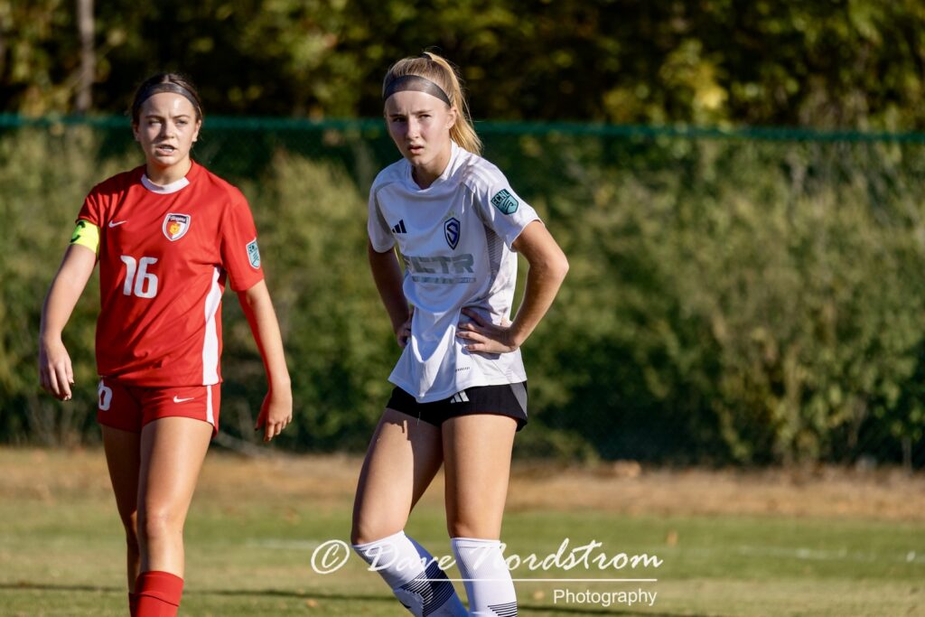 Olivia Leddy playing soccer