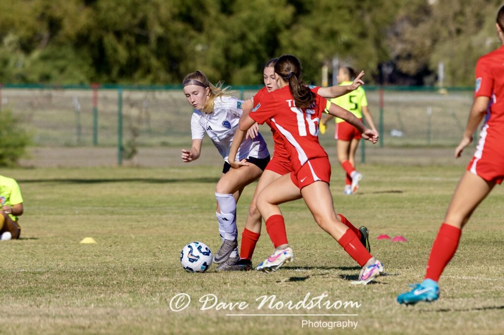 Olivia Leddy playing soccer